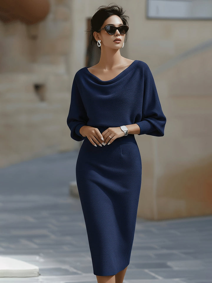 Isabella | Women Elegant Stretch Comfortable Midi Dress Luvy Boutique