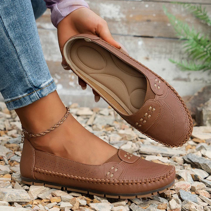 Alice | Women’s Perforated Slip On Casual Loafers Luvy Boutique