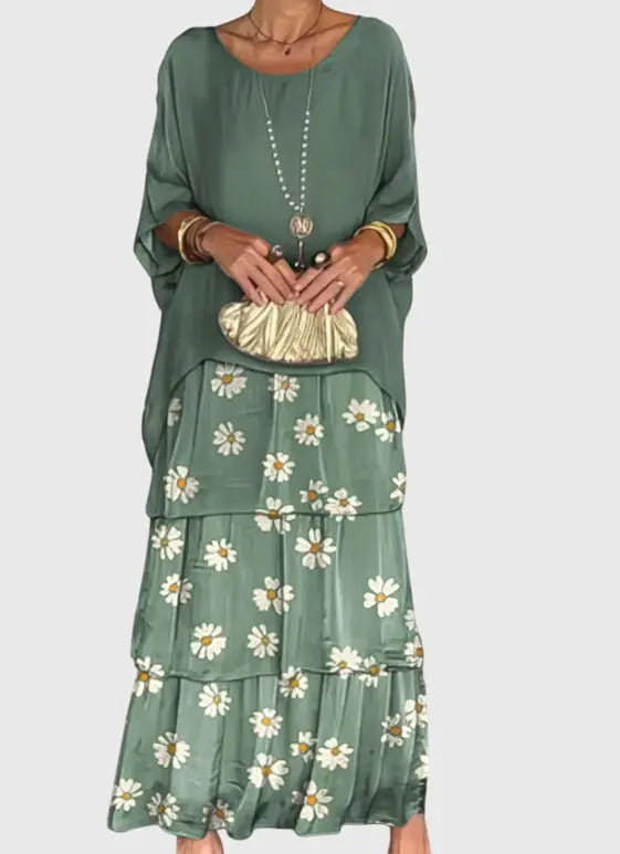 Emily | Women’s Layered Bohemian Maxi Dress Luvy Boutique
