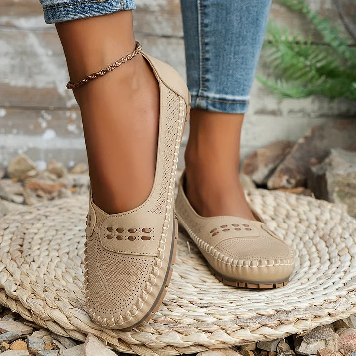 Alice | Women’s Perforated Slip On Casual Loafers Luvy Boutique