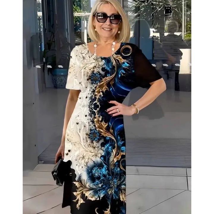 Loose Summer Women's Dress with 3D Floral Pattern Luvy Boutique