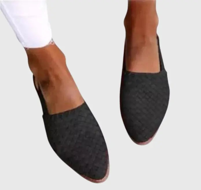 Gabriella | Women Woven Pointed Toe Flat Sandals Luvy Boutique