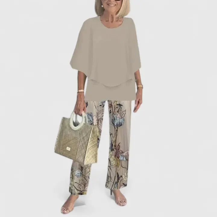 Amelia | Women’s Printed Pants Two Piece Set Luvy Boutique