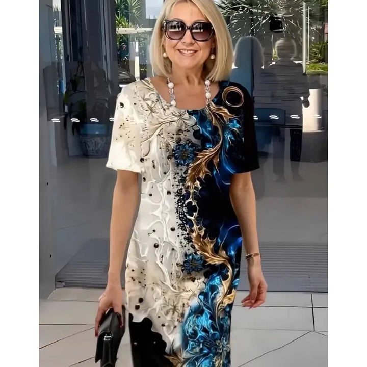 Loose Summer Women's Dress with 3D Floral Pattern Luvy Boutique
