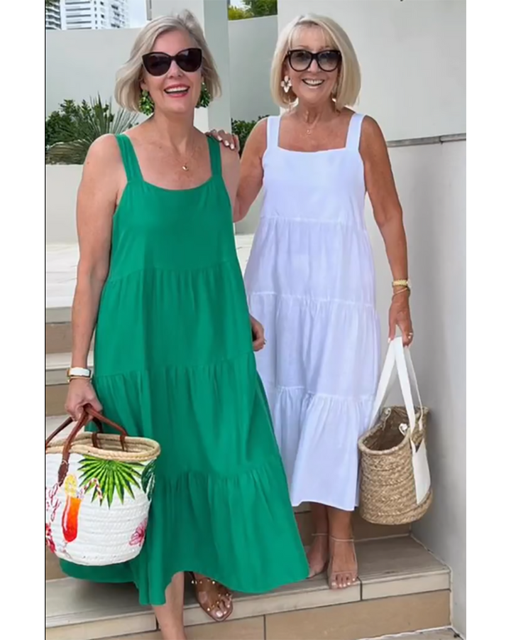 Lily | Women's Sleeveless Tiered Maxi Casual Dress Luvy Boutique