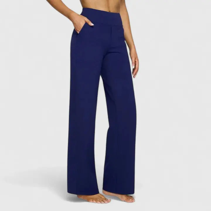 Emily  | Womens High Waist Wide Leg Pants Luvy Boutique