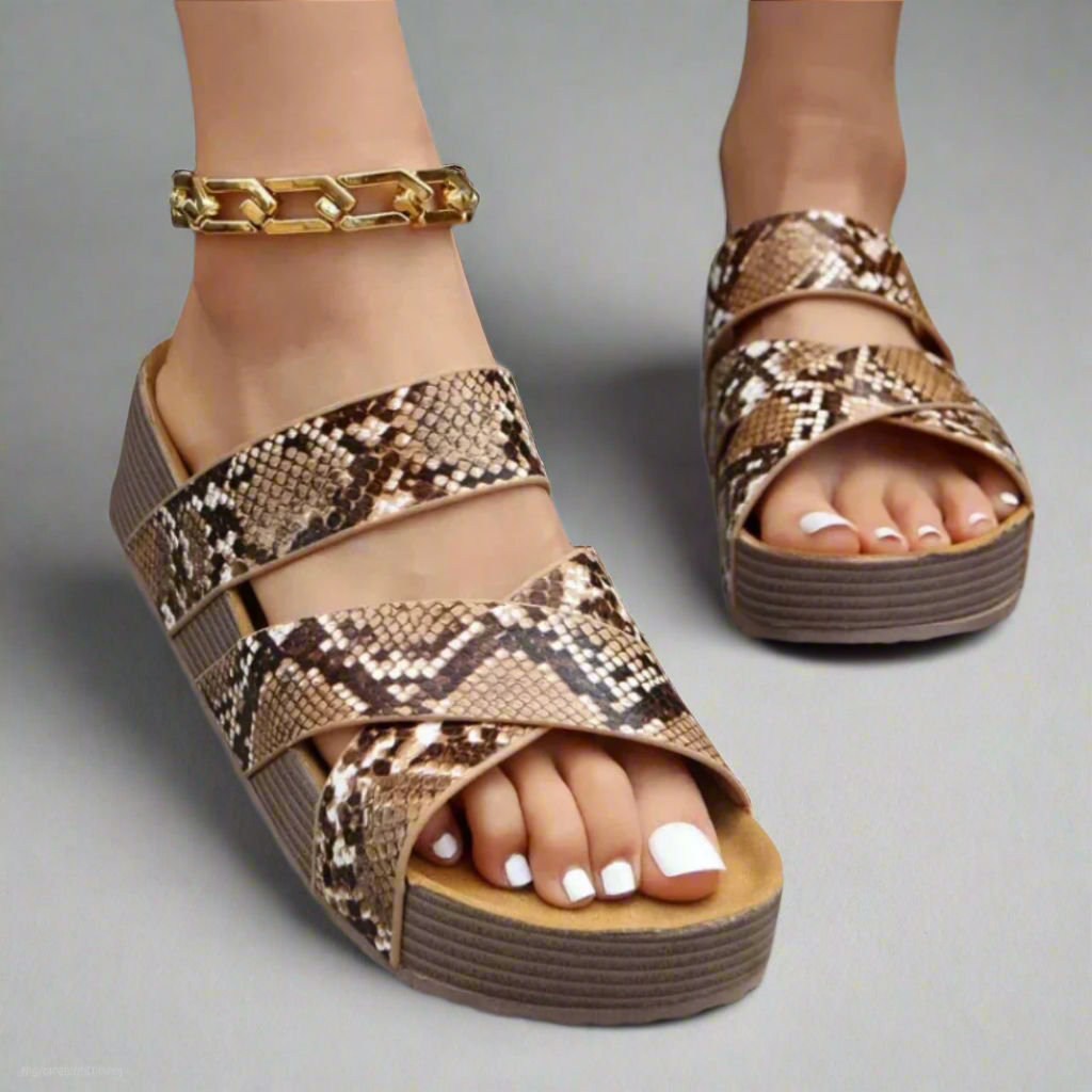 Alice | Women’s Cross Strap Platform Sandals Luvy Boutique