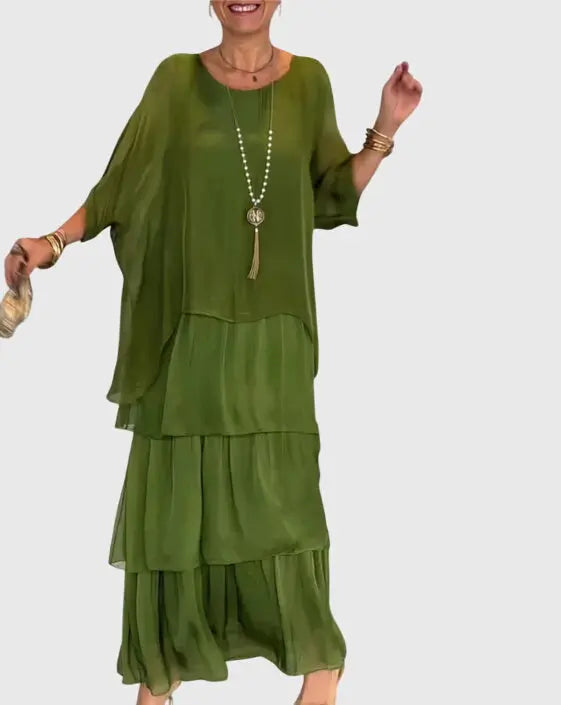 Emily | Women’s Layered Bohemian Maxi Dress Luvy Boutique