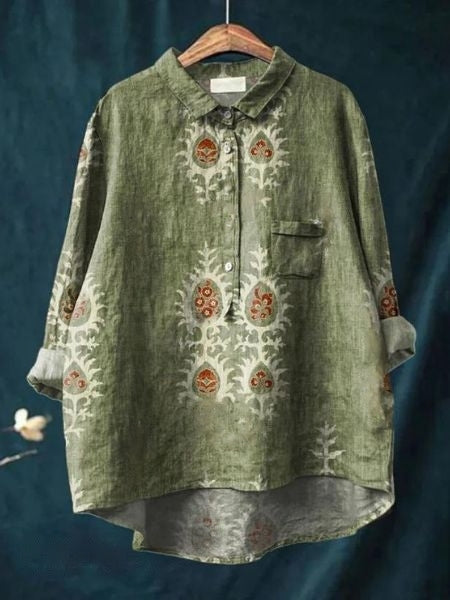 Audrey | Womens Floral Button Up Long Sleeve Shirt Luvy Boutique