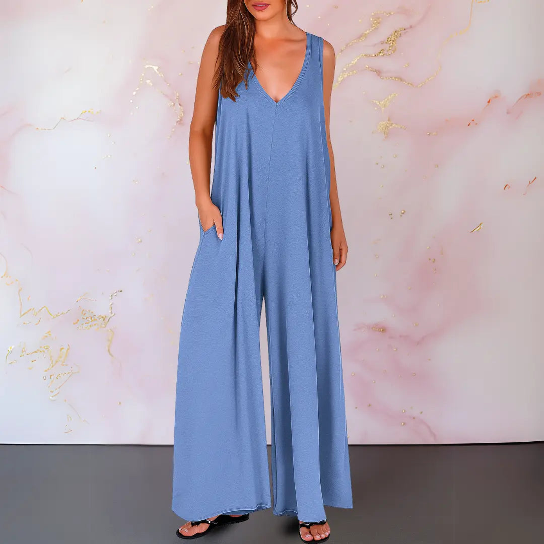 Dacey | Comfortable jumpsuit with V-neck and wide legs Luvy Boutique