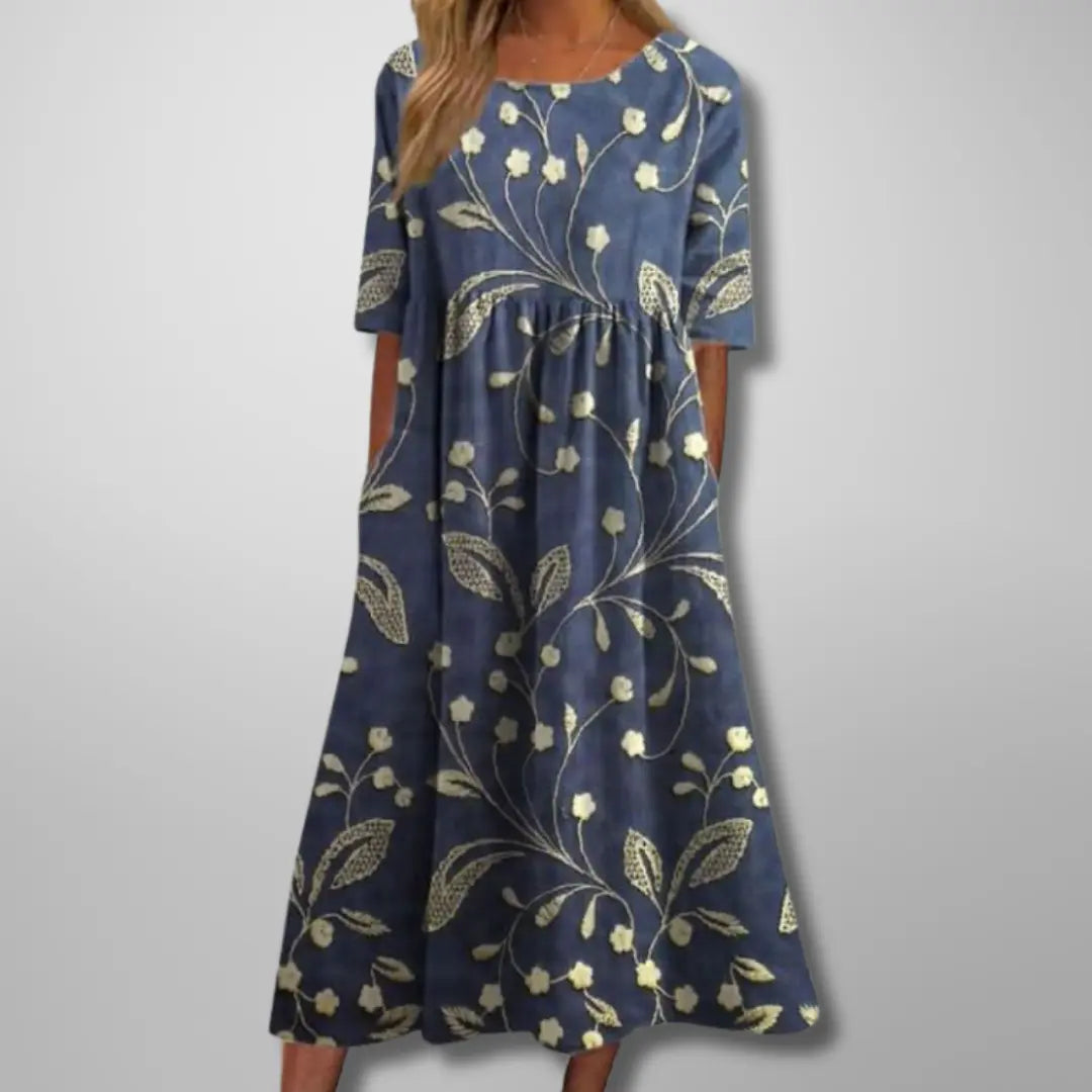 Gail™ | Relaxed Floral Midi Dress Luvy Boutique