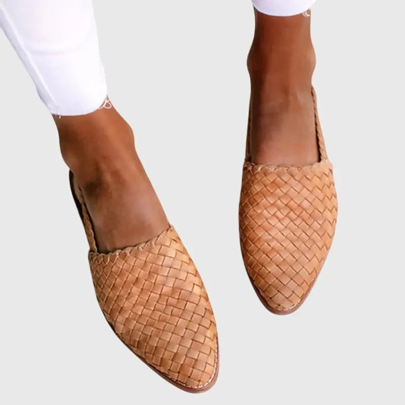 Gabriella | Women Woven Pointed Toe Flat Sandals Luvy Boutique