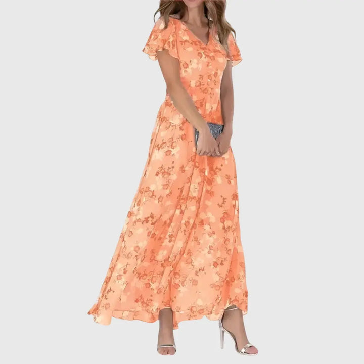 Danielle | Women’s Floral V Neck Maxi Dress Luvy Boutique