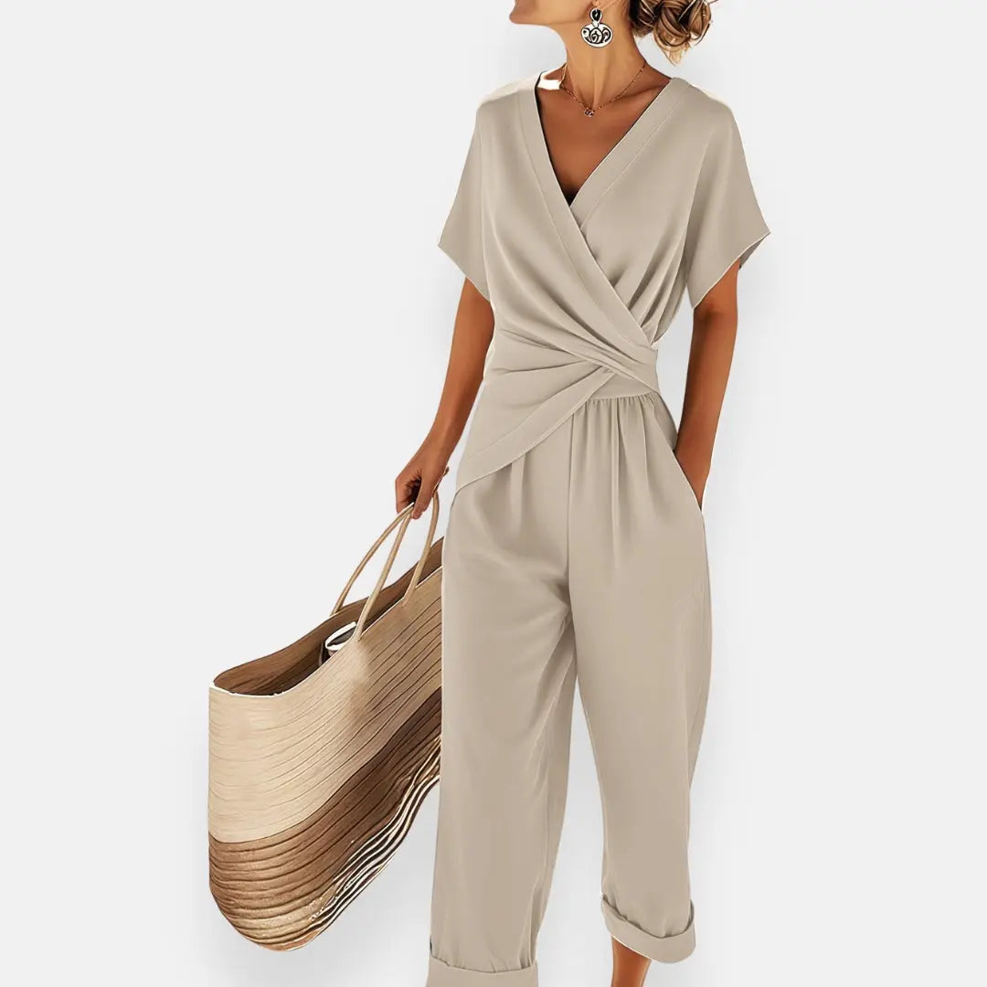 Chloe | Women V Neck Wrap Two Piece Set Luvy Boutique