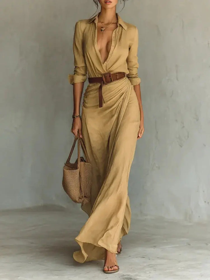 Dakota | Women Long Sleeve Wrap Maxi Dress Luvy Boutique