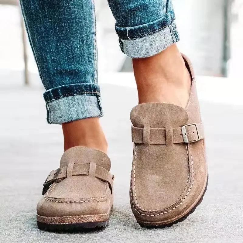 Anna | Womens Buckle Slip On Loafers Luvy Boutique