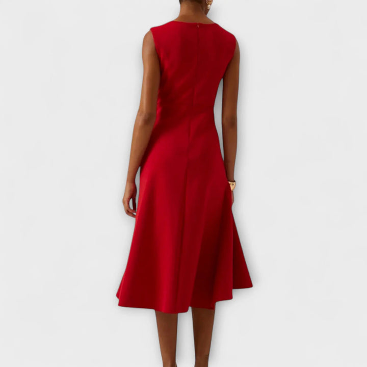 Dakota | Women’s Sophisticated Sleeveless Midi Dress Luvy Boutique