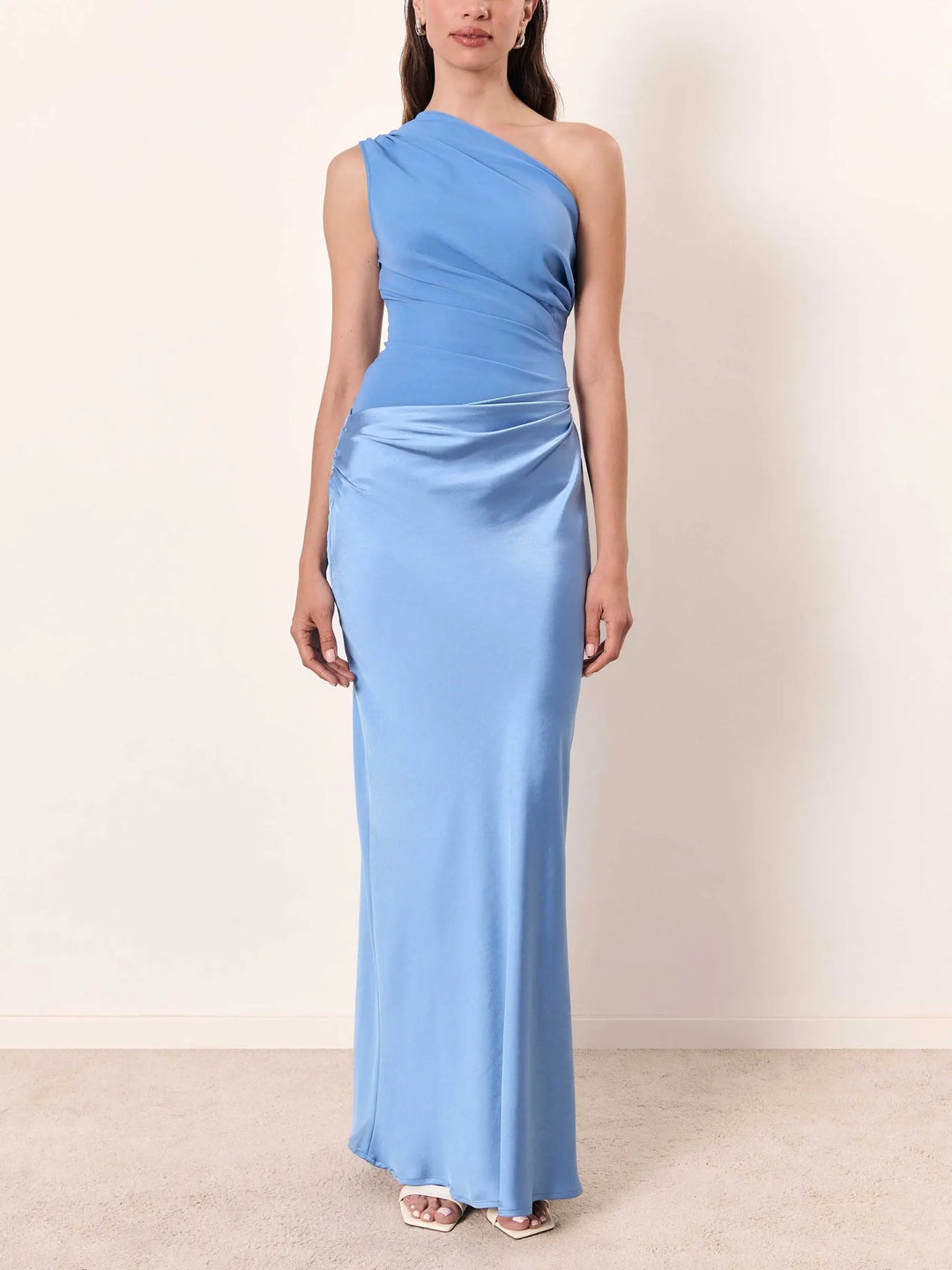 Charlotte | Women’s Elegant Shoulder Satin Evening Gown Luvy Boutique