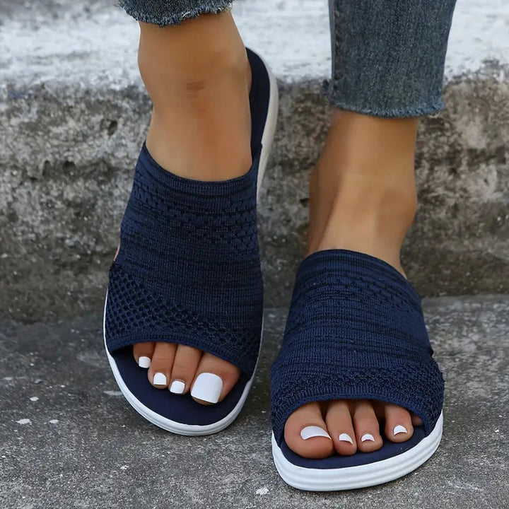 Harper | Womens Orthopedic Slip On Slide Sandals Luvy Boutique
