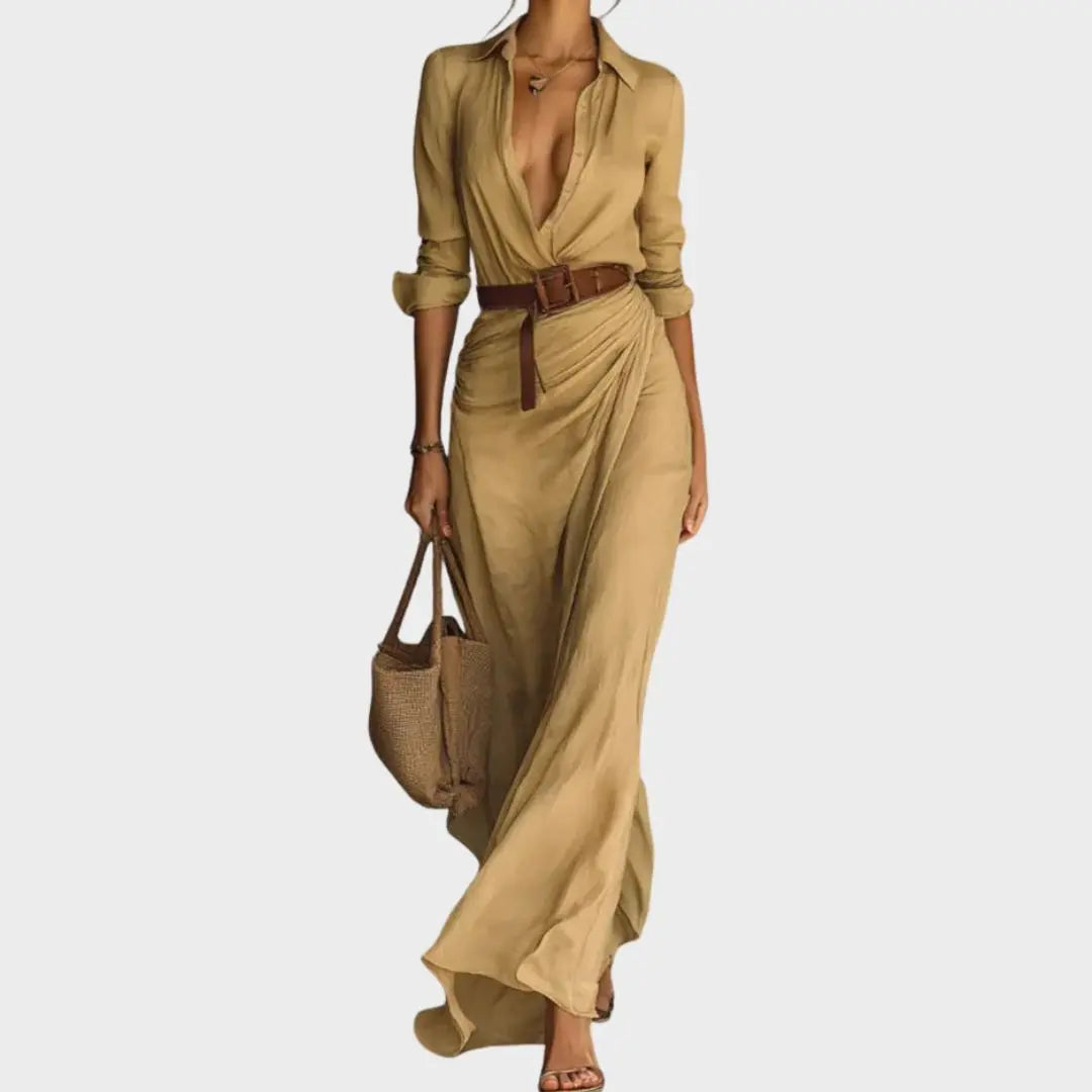 Dakota | Women Long Sleeve Wrap Maxi Dress Luvy Boutique