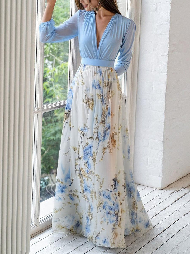 Dakota | Women’s Long Sleeve Printed Maxi Dress Luvy Boutique