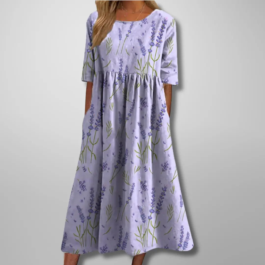 Gail™ | Relaxed Floral Midi Dress Luvy Boutique