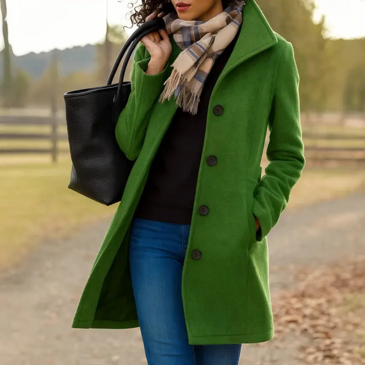 Alice | Women Button Front Casual Coat Luvy Boutique