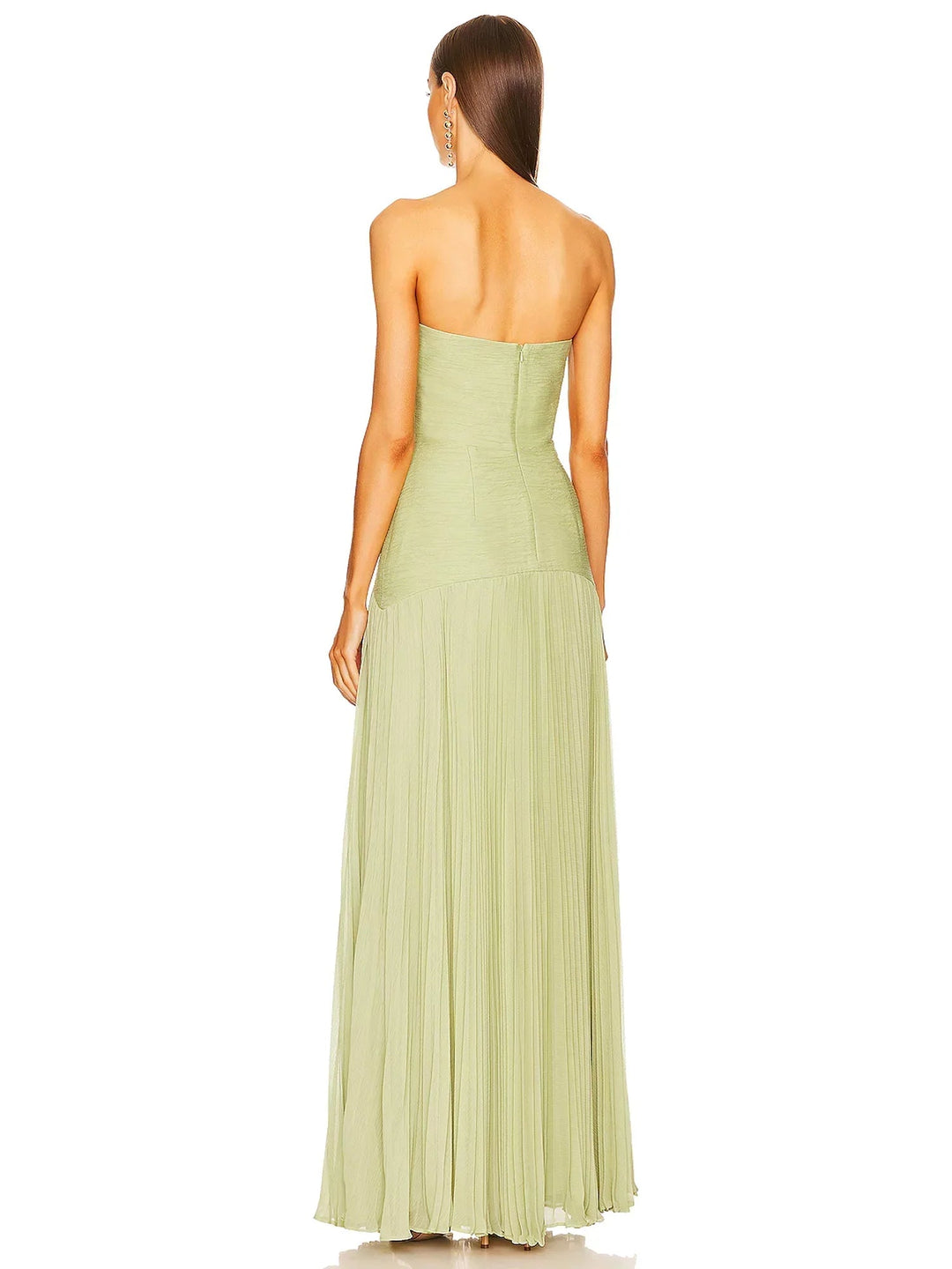 Emily | Women's Strapless Pleated Maxi Wedding Guest Dress Luvy Boutique