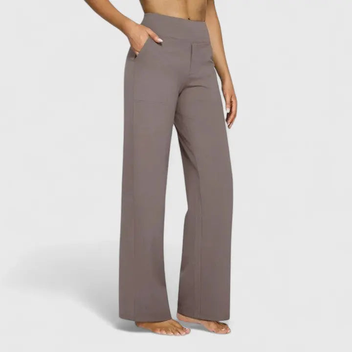 Emily  | Womens High Waist Wide Leg Pants Luvy Boutique