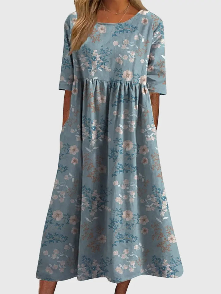 Daisy | Womens Vintage Floral Midi Dress Luvy Boutique