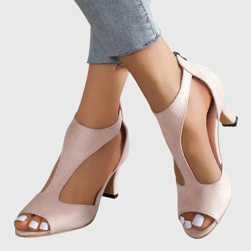 Destiny | Women’s Orthopedic Peep Toe Strap Heels Luvy Boutique