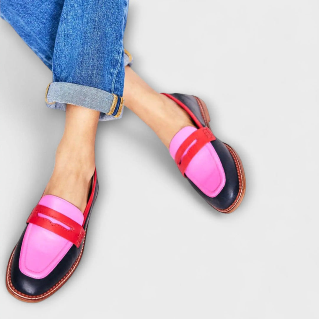 Alyssa | Women’s Color Block Casual Loafers Luvy Boutique