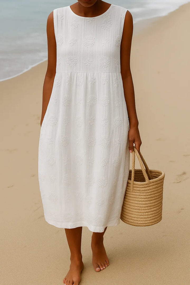 Destiny | Women Sleeveless Floral Midi Dress Luvy Boutique