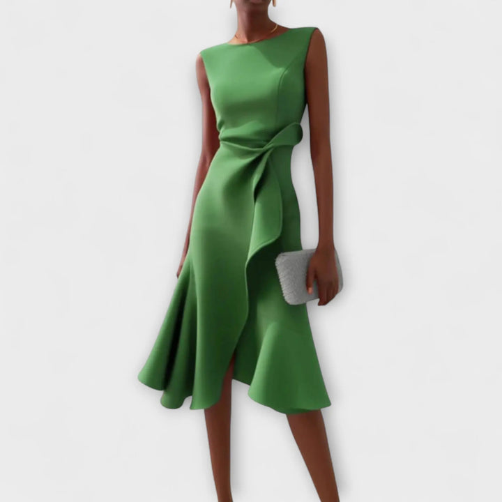 Dakota | Women’s Sophisticated Sleeveless Midi Dress Luvy Boutique