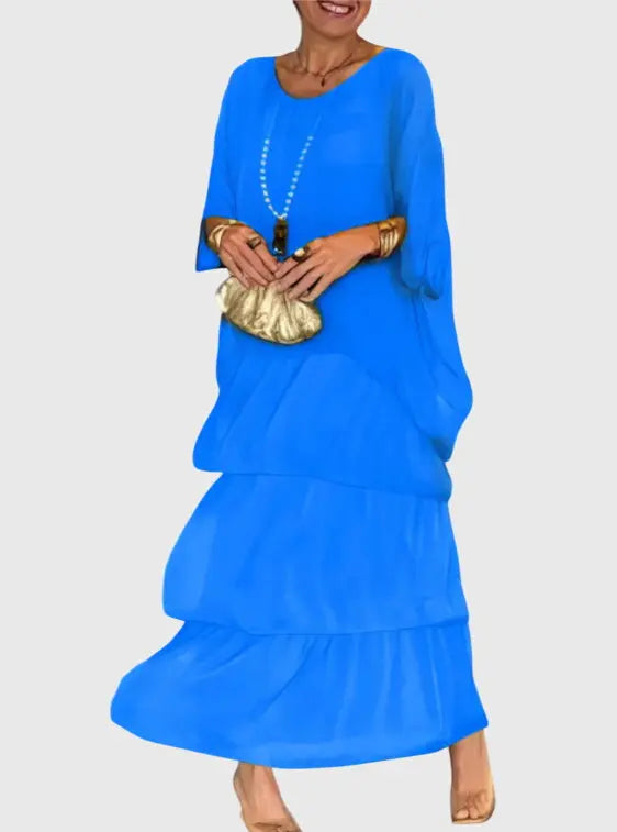 Emily | Women’s Layered Bohemian Maxi Dress Luvy Boutique