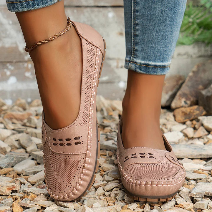 Alice | Women’s Perforated Slip On Casual Loafers Luvy Boutique