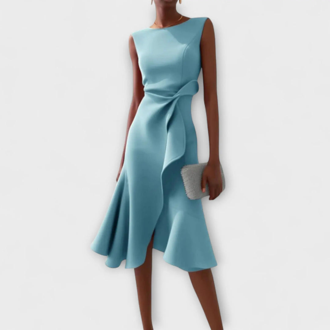 Dakota | Women’s Sophisticated Sleeveless Midi Dress Luvy Boutique