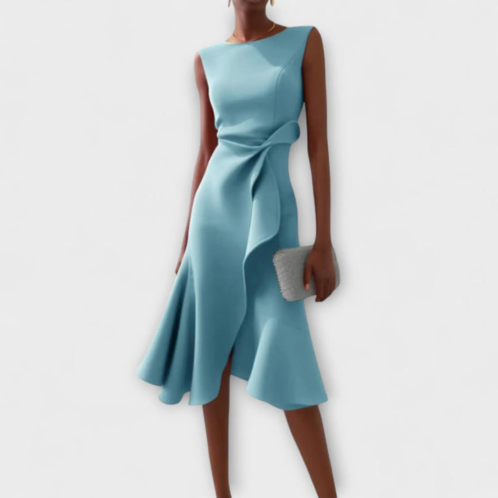 Dakota | Women’s Sophisticated Sleeveless Midi Dress Luvy Boutique