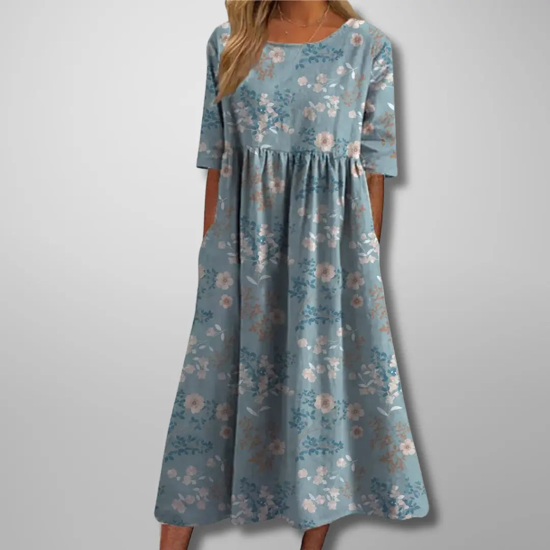 Gail™ | Relaxed Floral Midi Dress Luvy Boutique