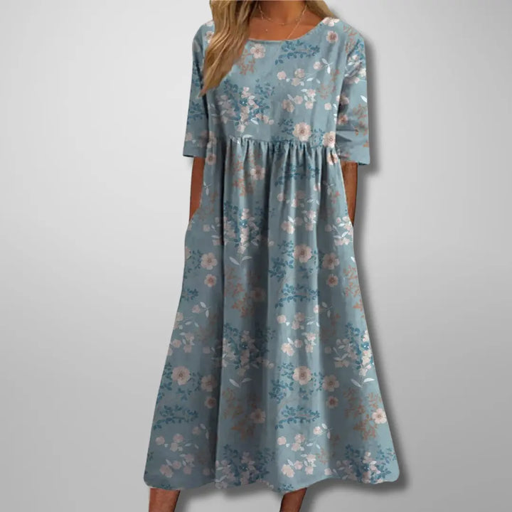 Gail™ | Relaxed Floral Midi Dress Luvy Boutique