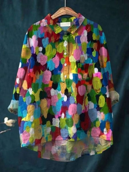 Audrey | Womens Floral Button Up Long Sleeve Shirt Luvy Boutique