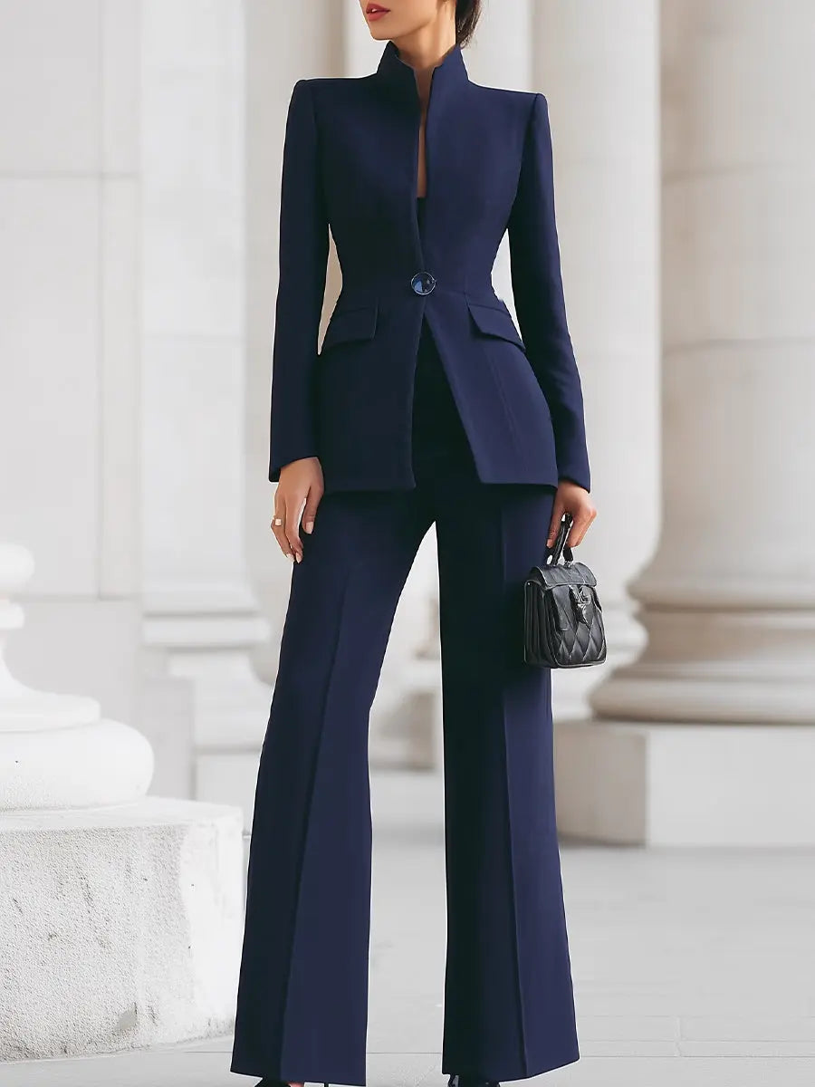 Emma | Women Tailored Blazer Pants Two Piece Set Luvy Boutique