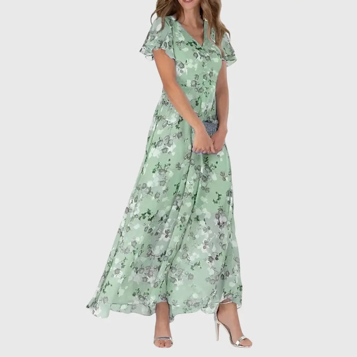Danielle | Women’s Floral V Neck Maxi Dress Luvy Boutique