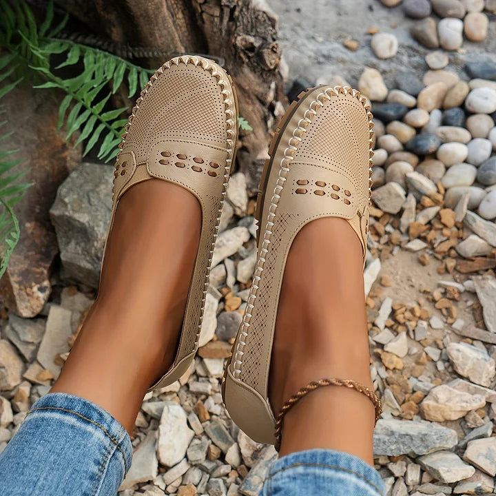 Alice | Women’s Perforated Slip On Casual Loafers Luvy Boutique