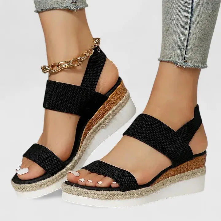 Caroline | Women’s Orthopedic Cross Strap Platform Sandals Luvy Boutique