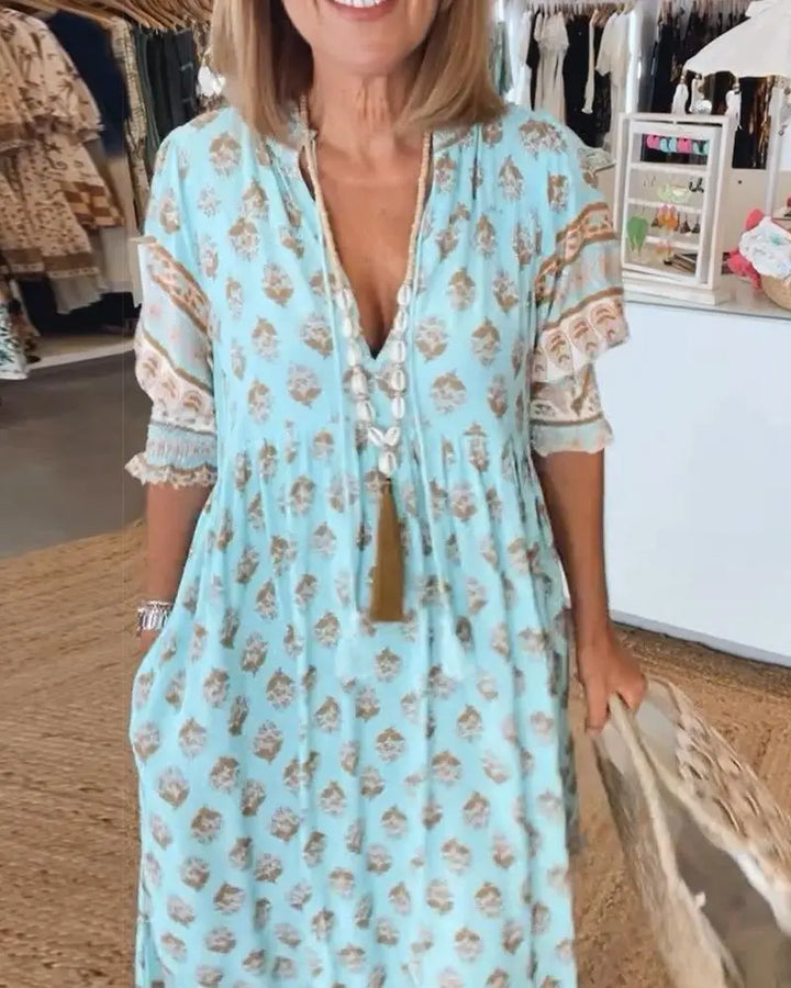 Alma | Patterned Dress That Makes You Feel Lively Luvy Boutique