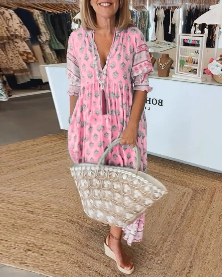 Alma | Patterned Dress That Makes You Feel Lively Luvy Boutique