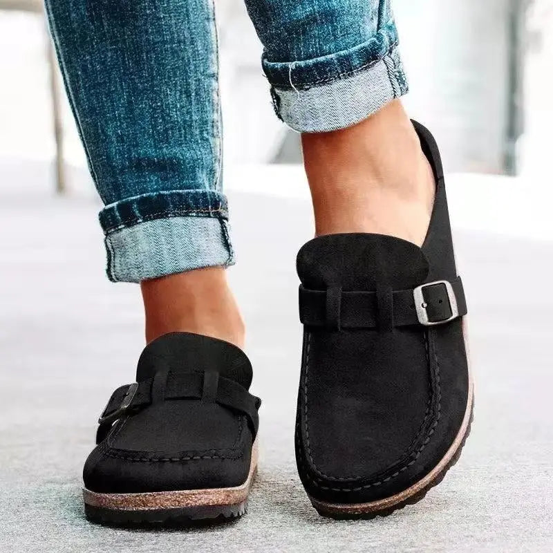 Anna | Womens Buckle Slip On Loafers Luvy Boutique