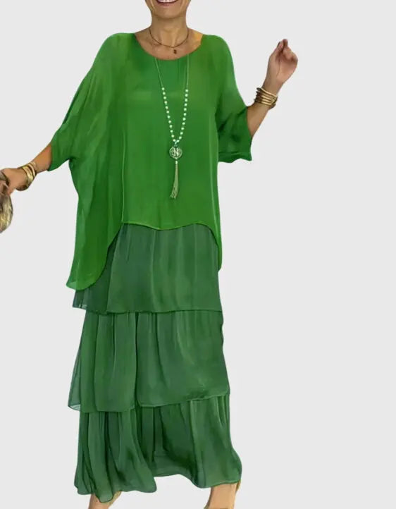 Emily | Women’s Layered Bohemian Maxi Dress Luvy Boutique