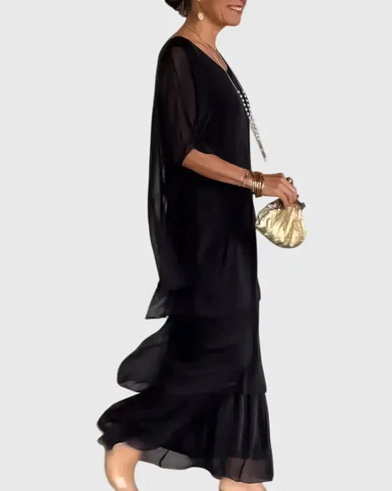Emily | Women’s Layered Bohemian Maxi Dress Luvy Boutique